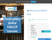 Tablet Screenshot of haccp.pro